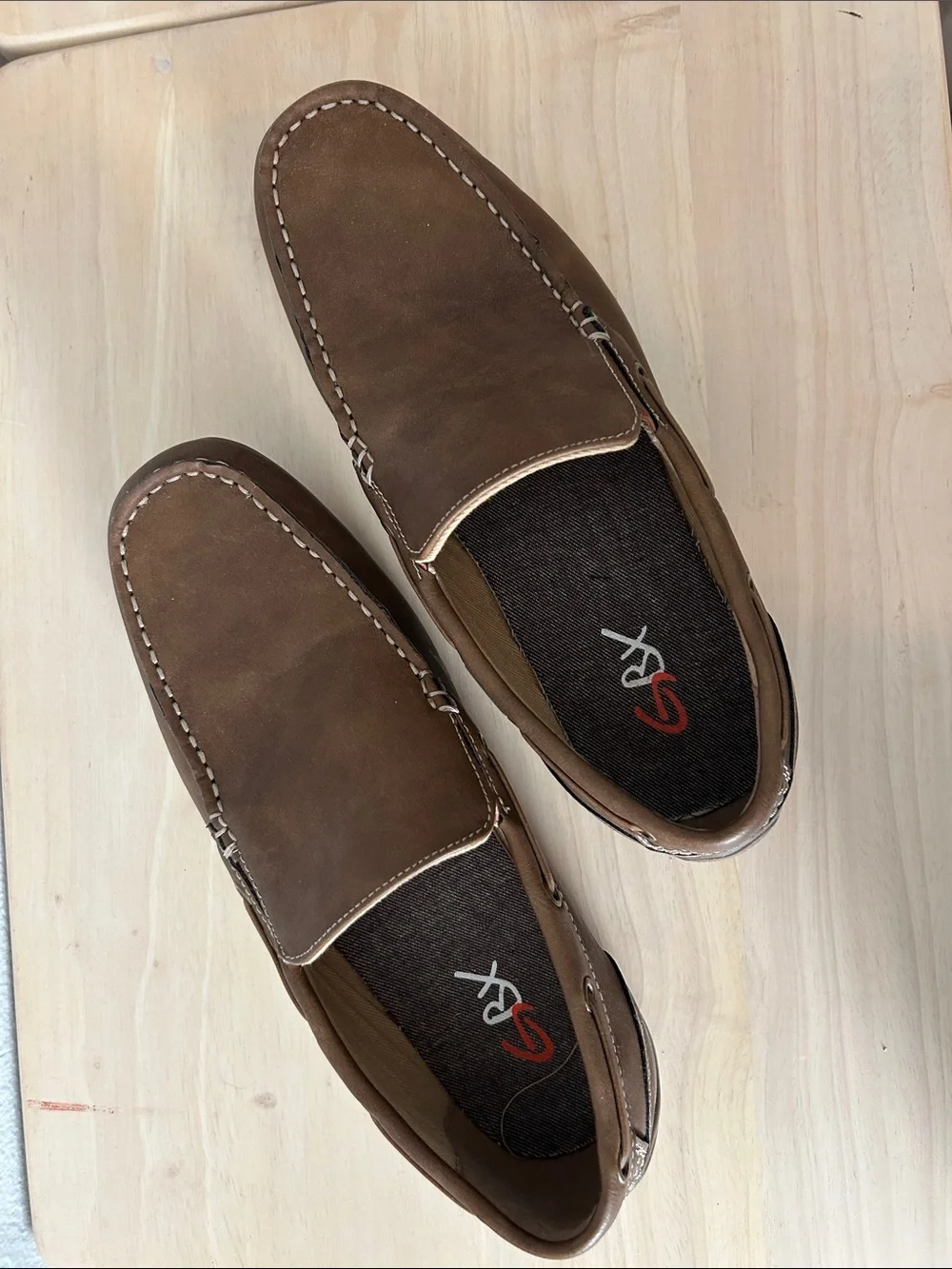 GBX Brown Men's Slip-On Driving Loafers